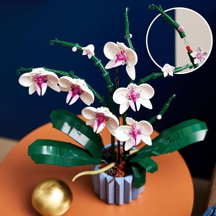 LEGO Icons Bonsaï Adulte Icons Orchidée avec Fleurs