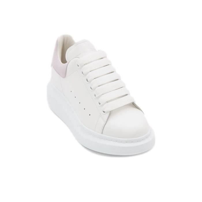 Basket Alexander McQueen MC Femme Homme Blanche et Violet Autrement Cuir Lacets Blanc Cdiscount Chaussures