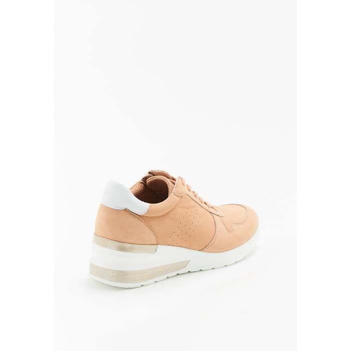 Baskets compens es l g res Amortyl DAMART Beige Ros Femme Cuir