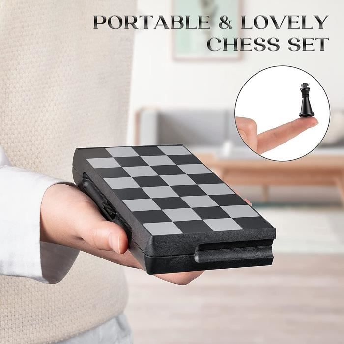 Jeu D'Échecs Magnétique 8 En 1 Portable - Idéal Voyage, Famille, Camping