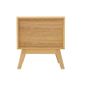 Miliboo Table De Chevet Design Scandinave Blanc Et Chene Helia