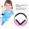 Cache-oreilles pour bébé Cache-oreilles anti-bruit pour enfants Casque anti-bruit pour bébé (rose) Rose-3