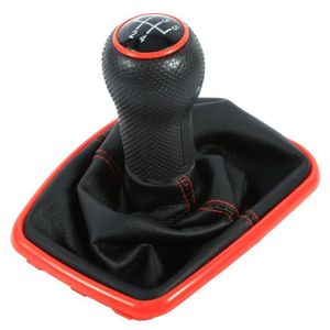 Viviance Pommeau Levier De Vitesses 5 Vitesses + Cache-Soufflet Compatible Renault Dacia Logan Sandero Stepway