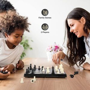 Jeu D'échecs Magnétique 32 Cm Avec Pièces D'échecs Dorées Et échiquier