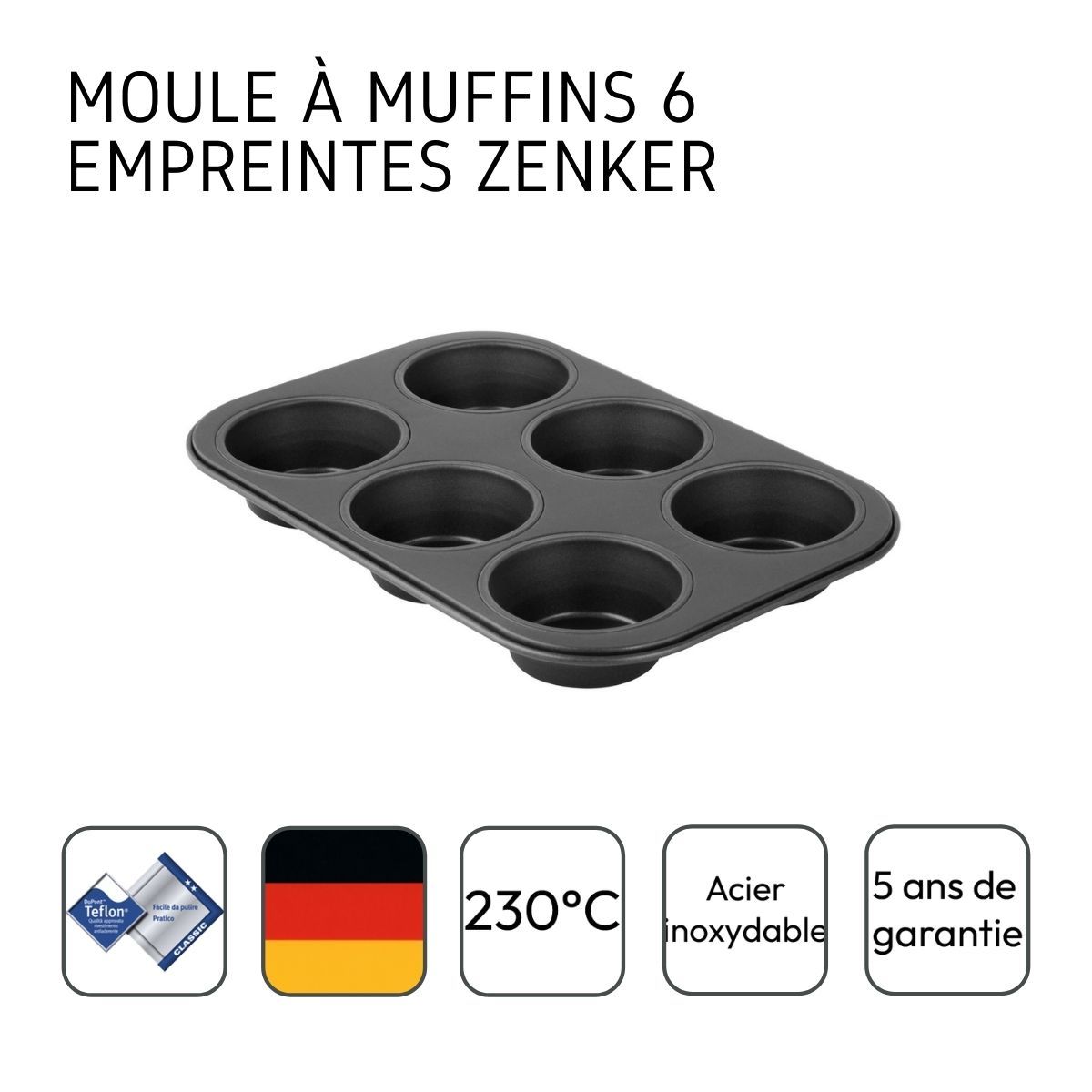 ACTUEL Moule à muffins x 9 en silicone 7 cm de diamètre pas cher