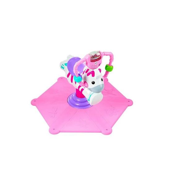 FISHER PRICE Z bre Tourni Rebond Rose Jouet bascule