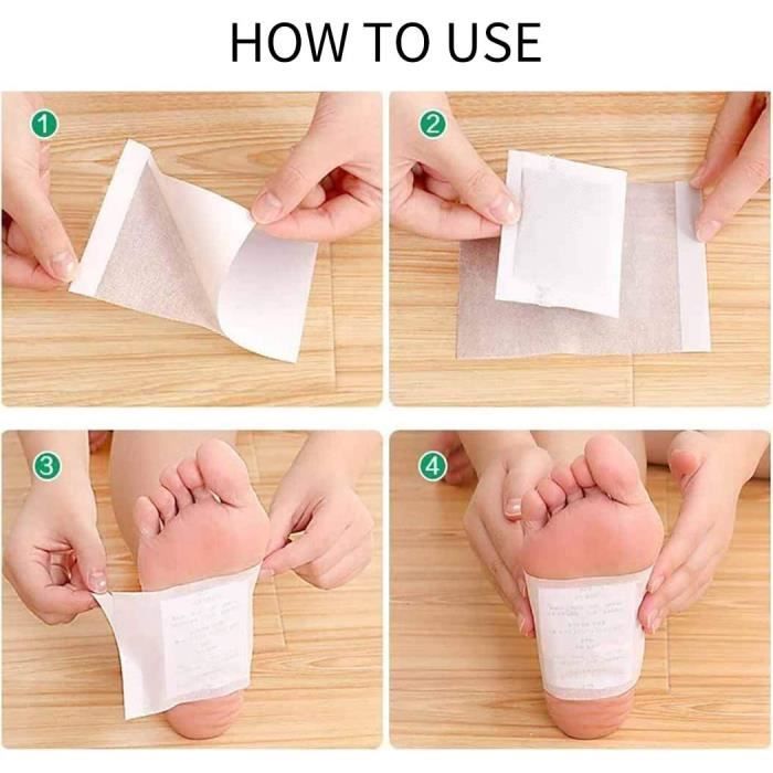 100 Patchs Détox Detox Foot Pad, élimination Des Toxines, Soin Naturel à Base De Plantes