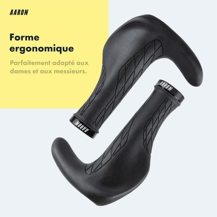 Poignées vélo hotsell ergonomiques avec cornes