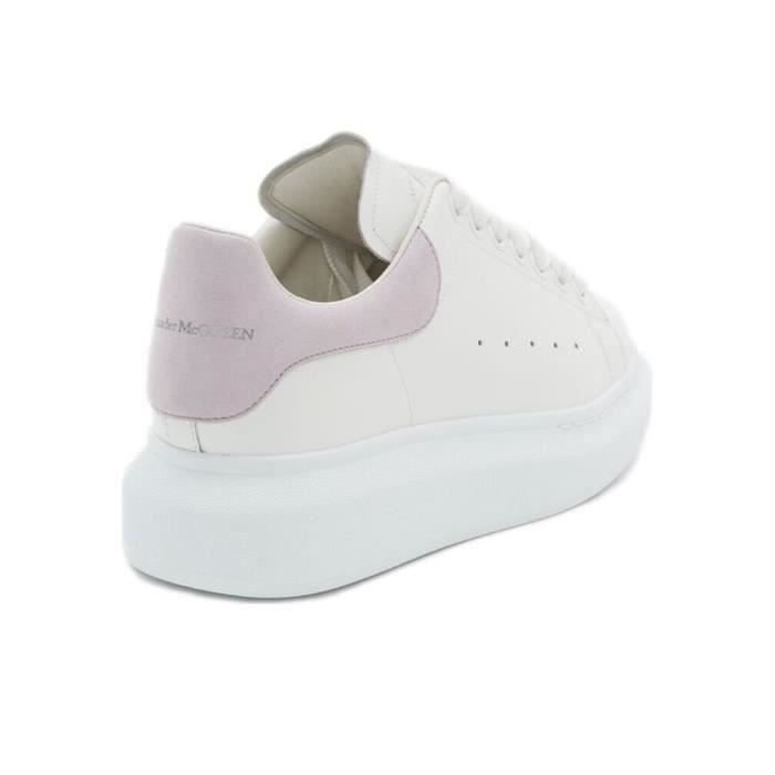 Basket Alexander McQueen MC Femme Homme Blanche et Violet Autrement Cuir Lacets Blanc Cdiscount Chaussures