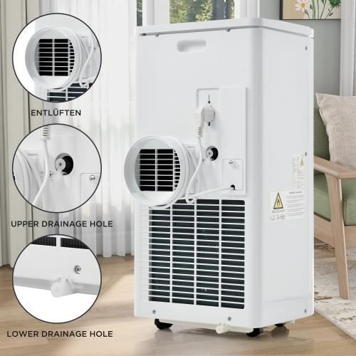 OMFEE' Climatiseur Mobile 2,6kW, Contrôle APP, 3 Modes pour une pieces de 33m2 - Électroménager