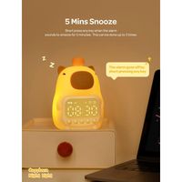 Capybara Réveil Avec Veilleuse 7 Couleurs RVB - Réveil Mignon Pour Enfants Silicone