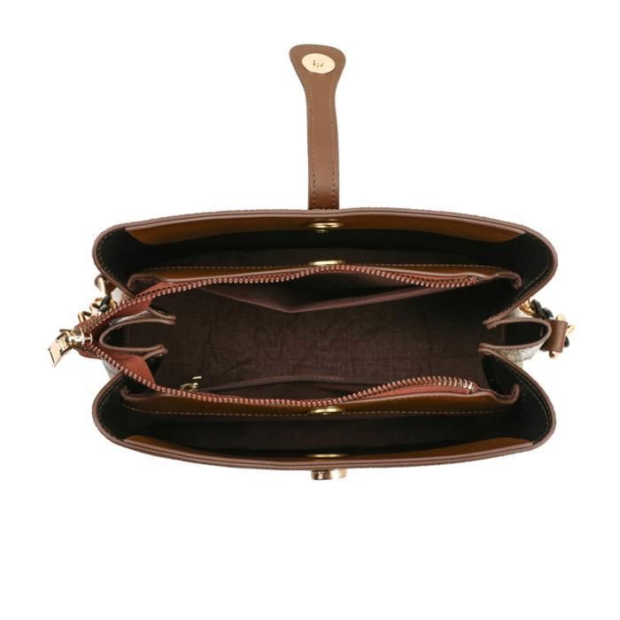 Segater Sac Fourre-Tout Multicolore Cuir Véritable - Sac à Main Patchwork Unique Pour Femme