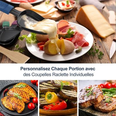 Apparil à racltt 4 prsonns 800W Rvêtmnt Anti-adhésif Polons t spatuls ALPINA au millur prix