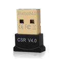 Adaptateur sans fil Mini USB Bluetooth CSR 4.0 Dual Mode, Dongle pour Windows 10 8 7 Vista XP 32-64 Bit Raspberry Pi noir [8A4FDDF]-0