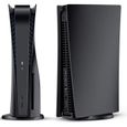 PS5 Façades de Protection Noir Plaque de Remplacement pour Disc Playstation 5, Noir Mat-0