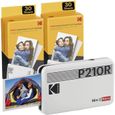 Kodak Mini 2 Retro Imprimante Photo Mobile pour Smartphone (iPhone & Android), Imprimante Bluetooth, 5,4 x 8,6cm, White + 68 Photos-0