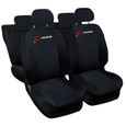 Lupex Shop Housses de siège auto compatibles pour C-Max Noir Noir-0