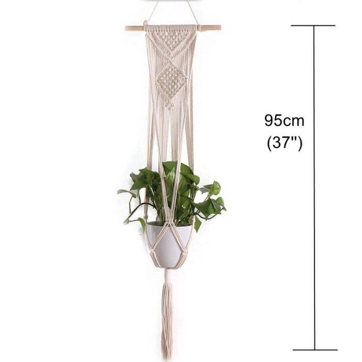 6 Pièces Suspension Macramé Pour Plantes - Pots Suspendus Décoratifs Intérieur Et Extérieur