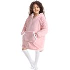 FREOSEN Plaid à Capuche Enfant Plaid Pull Couverture Canapé Polaire avec Manche Garçons Filles avec Poches Portables TV Hiver 70cm Rose