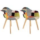 ALTOBUY PATCHWORK - Lot de 2 Fauteuils Scandinaves Multicolore
