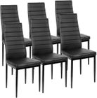 ALIGHTUP Lot de 6 Chaises de Salle à manger ou de cuisine Design épuré Cadre en Acier Noir - Style contemporain
