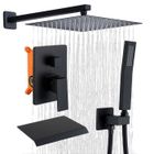 HOMELODY Colonne de Douche Noir Système de Douche Encastrable - Technologie d'Injection d'Air Avancée Ensemble de Douche en Laiton Noir