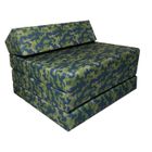 Matelas pliant FORTISLINE - 70x200 cm - Mousse - Camouflage bleu marine