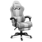 Chaise Gaming HUZARO FORCE 4.7 Blanc - Ergonomique - Réglable - Repose-pieds