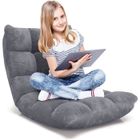 RELAX4LIFE Fauteuil Réglable en 14 Positions,Chauffeuse Convertible en Molleton Corail Fauteuil Paresseux 1 Place Charge 120kg,