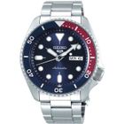 Montre - SEIKO - 5 Sport Automatique - Acier Inoxydable - Lunette Bleue et Rouge - Etanche 10 ATM