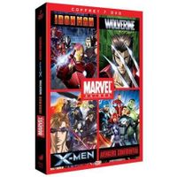 DVD Coffret Marvel animés :  Iron Man + Wolverine + X-Men + Avengers Confidential