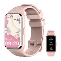 Blackview Montre Connectée Femme -Fréquence Cardiaque-Sommeil- Fitness Tracker-100+ Modes Sportifs-2 Bracelets -Android iOS-Rose
