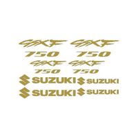 Stickers Suzuki GsxF 750 Ref: MOTO-149 Or
