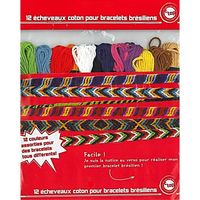 BI2L - 12 Echeveaux coton pour bracelets brésiliens - Multicolore[675]