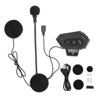 Drfeify Casques Bluetooth de moto Casque de moto Casques Bluetooth avec micro stéréo de réduction du bruit d'appel sans fil(BT12