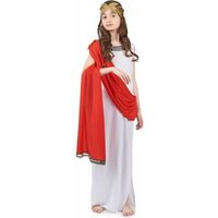 Déguisement déesse romaine fille - drapé rouge - polyester - pour enfant de 3 ans et plus