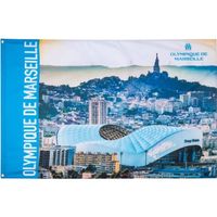 Drapeau supporter OM Stade Vélodrome - Collection officielle Olympique de Marseille