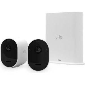 CAMÉRA IP Arlo Pro 3 - Pack de 2 caméras de surveillance Wifi sans fil - Blanc - 2K - Eclairage spotlight intégré - Champ de vision à 160°