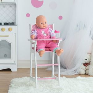 MAISON POUPÉE Chaise de poupée - Teamson Kids - Blanc/Rose - 30 