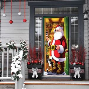 PERSONNAGES ET ANIMAUX Père Noël Couverture de Porte Décoration de Porte 