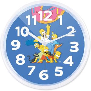 HORLOGE - PENDULE 477421 Horloge Family Déco Avec Mouvement Silencieux Et Accroche Murale Simpson[H1824]