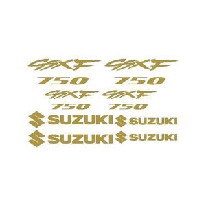 DÉCORATION VÉHICULE Stickers Suzuki GsxF 750 Ref: MOTO-149 Or