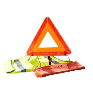  Amfrpar 3 in 1 Triangle et Gilet Jaune pour Voiture Pliable Triangle  Voiture Kit Triangle Gilet Jaune Triangle de Signalisation Kit Voiture  Securite Réfléchissant 360° pour Moto Gilet de Sécurité Ece