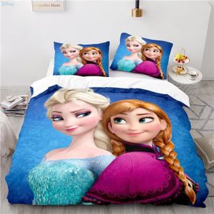 STY-907 Parure de lit dessin animé Disney la reine des neiges, ensemble de  literie avec housse de Anna Els Taille:220x240cmx1