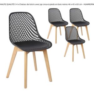 Lot de 4 chaises scandinave aluminium blanches SAMOA