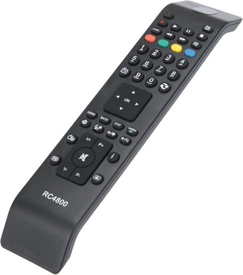 Télécommande Universelle RC4800 - Compatible Vestel, Hitachi, Polaroid, Bush, Telefunken, JVC TV - Modèles D49F283N3C, P24LED13, Etc. - 9