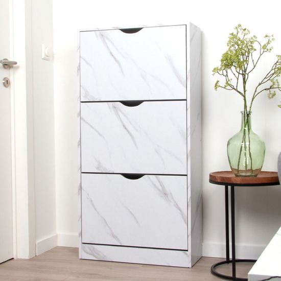 Armoire Ballina Blanche Milton & Oldbrook - 3 Tiroirs + Tringle | Rangement Chambre Dressing