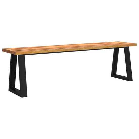 BEST-HOME Banc avec bord vivant 160 cm bois d'acacia massif,1parcel2872