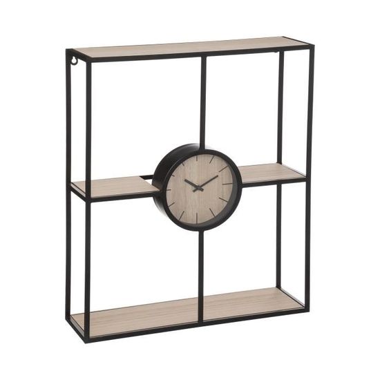 Étagère Murale En Bois Et Métal Aspect Bambou D 77 Cm - Etagère Murale