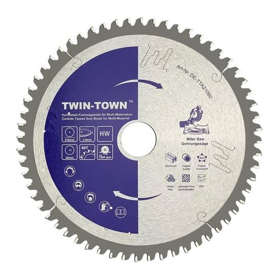 SabreCut Lot 2 Lames Scie Circulaire 165 Mm 24T + 40T - Compatibles Dewalt, Bosch, Makita